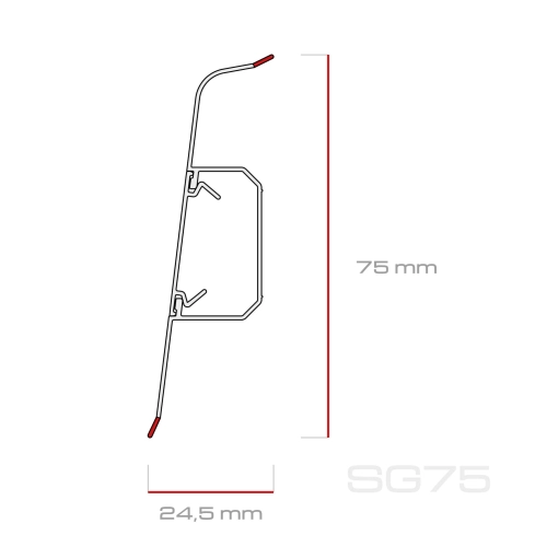 Listwa przypodłogowa SG75 2,2m Teak Perłowy